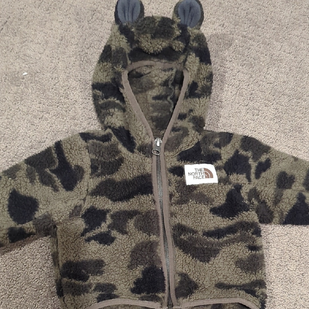 The North Face Green Camouflage Fleece Hoodie